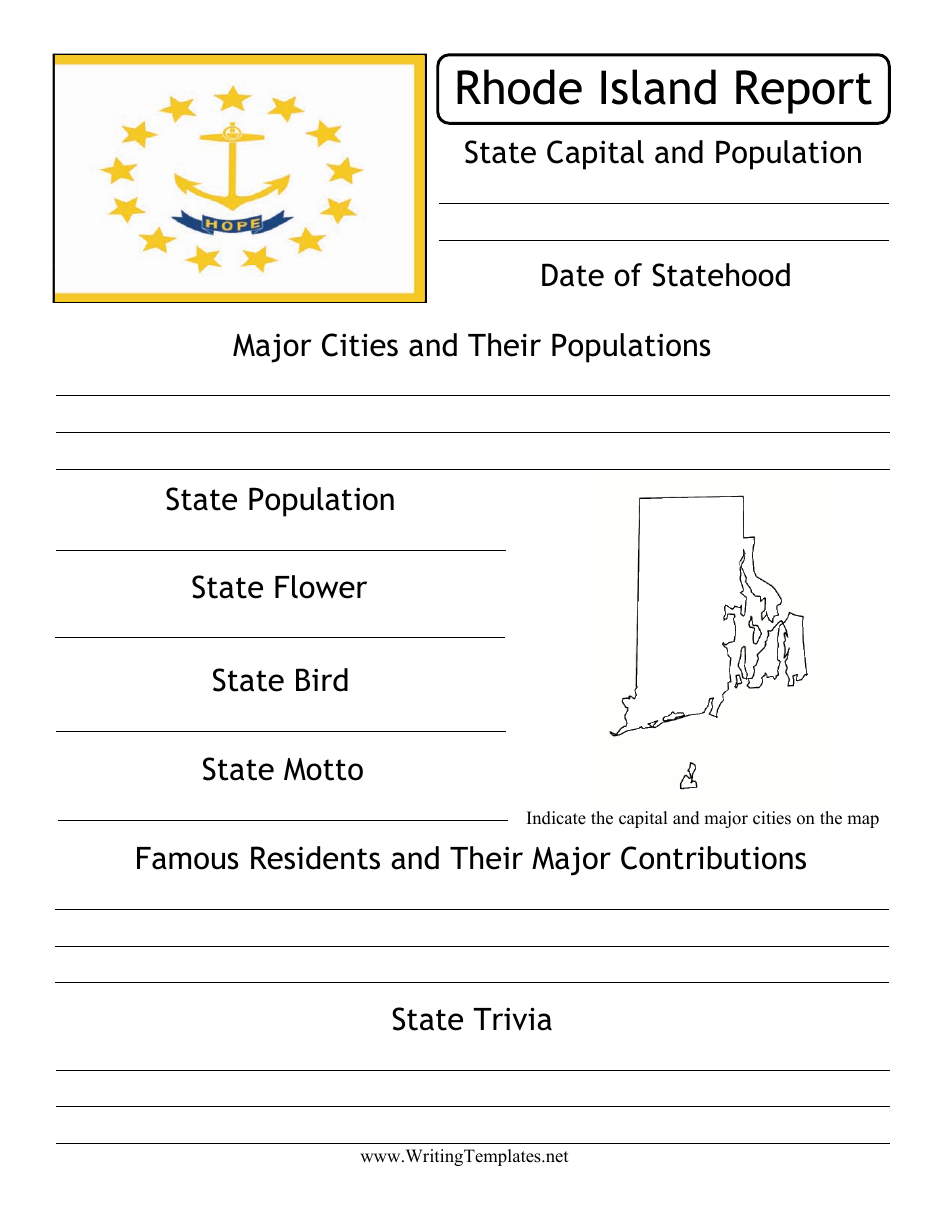 State Research Report Template - Rhode Island, Page 1