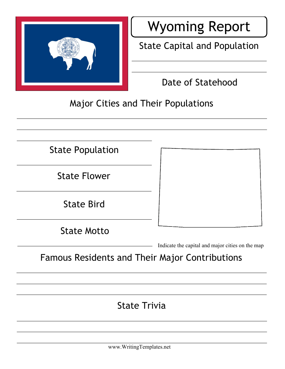 State Research Report Template - Wyoming, Page 1