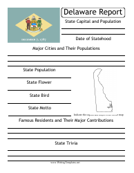 &quot;State Research Report Template&quot; - Delaware