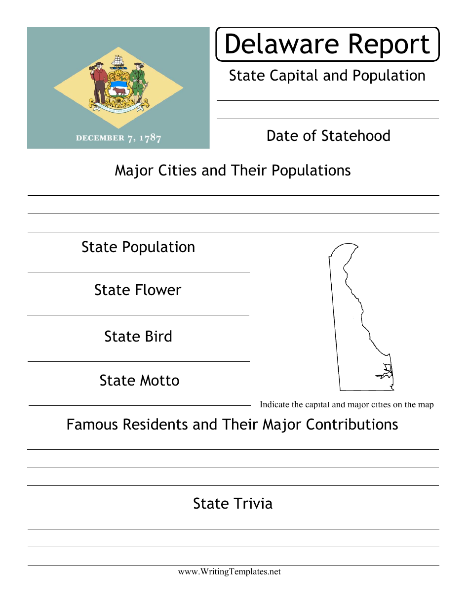 State Research Report Template - Delaware, Page 1