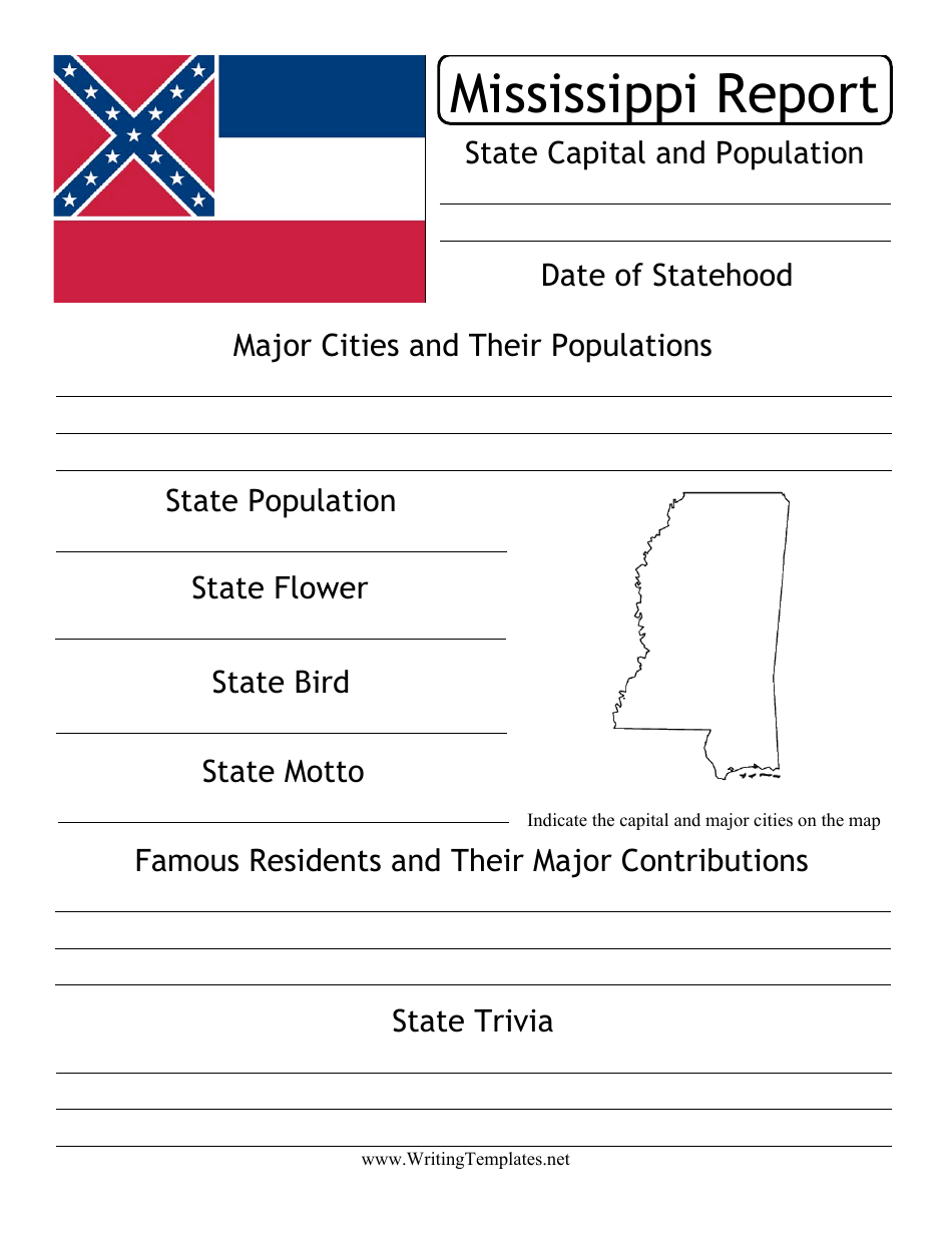 State Research Report Template - Mississippi, Page 1