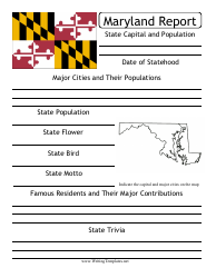 &quot;State Research Report Template&quot; - Maryland