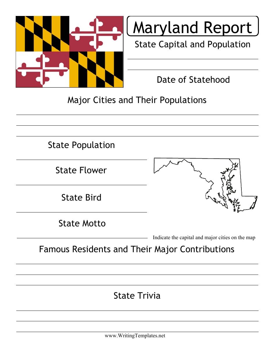State Research Report Template - Maryland, Page 1