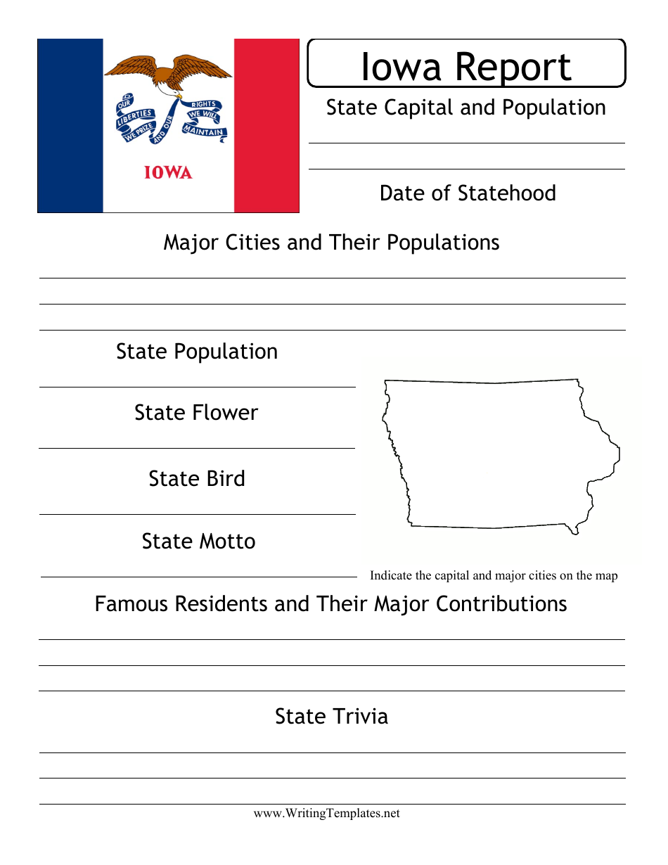 State Research Report Template - Iowa, Page 1