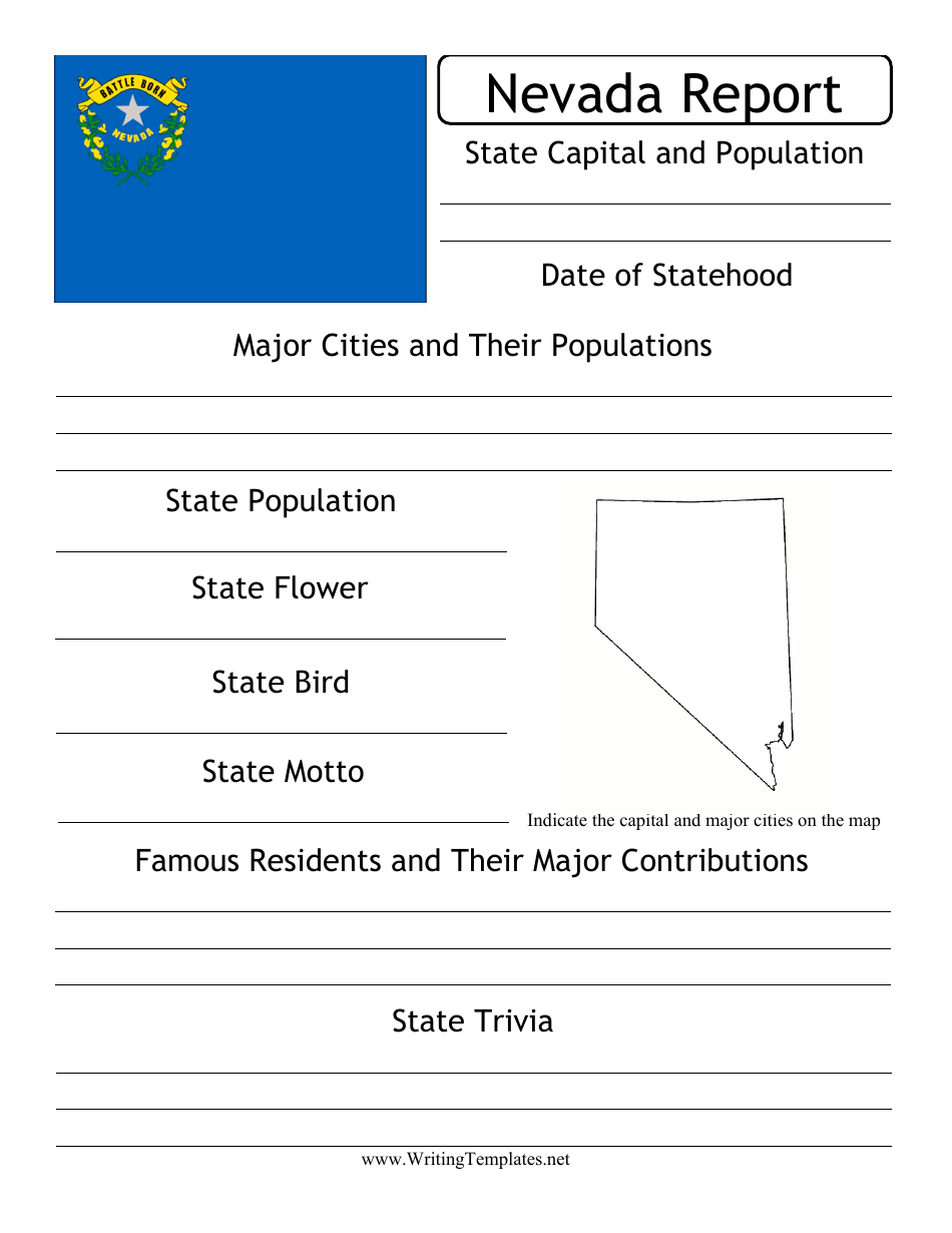 State Research Report Template - Nevada, Page 1