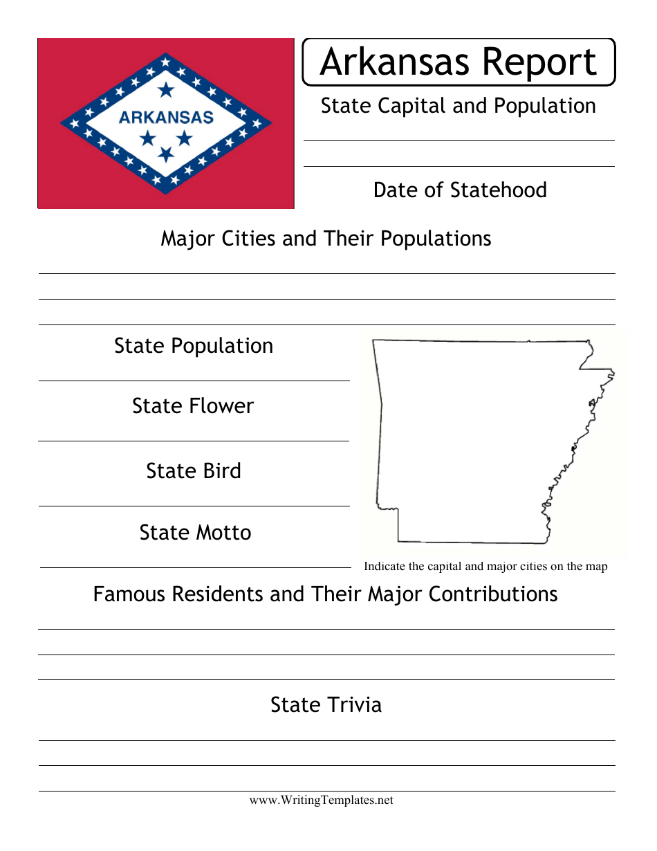 State Research Report Template - Arkansas, Page 1