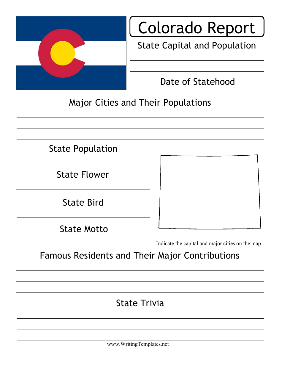 State Research Report Template - Colorado, Page 1