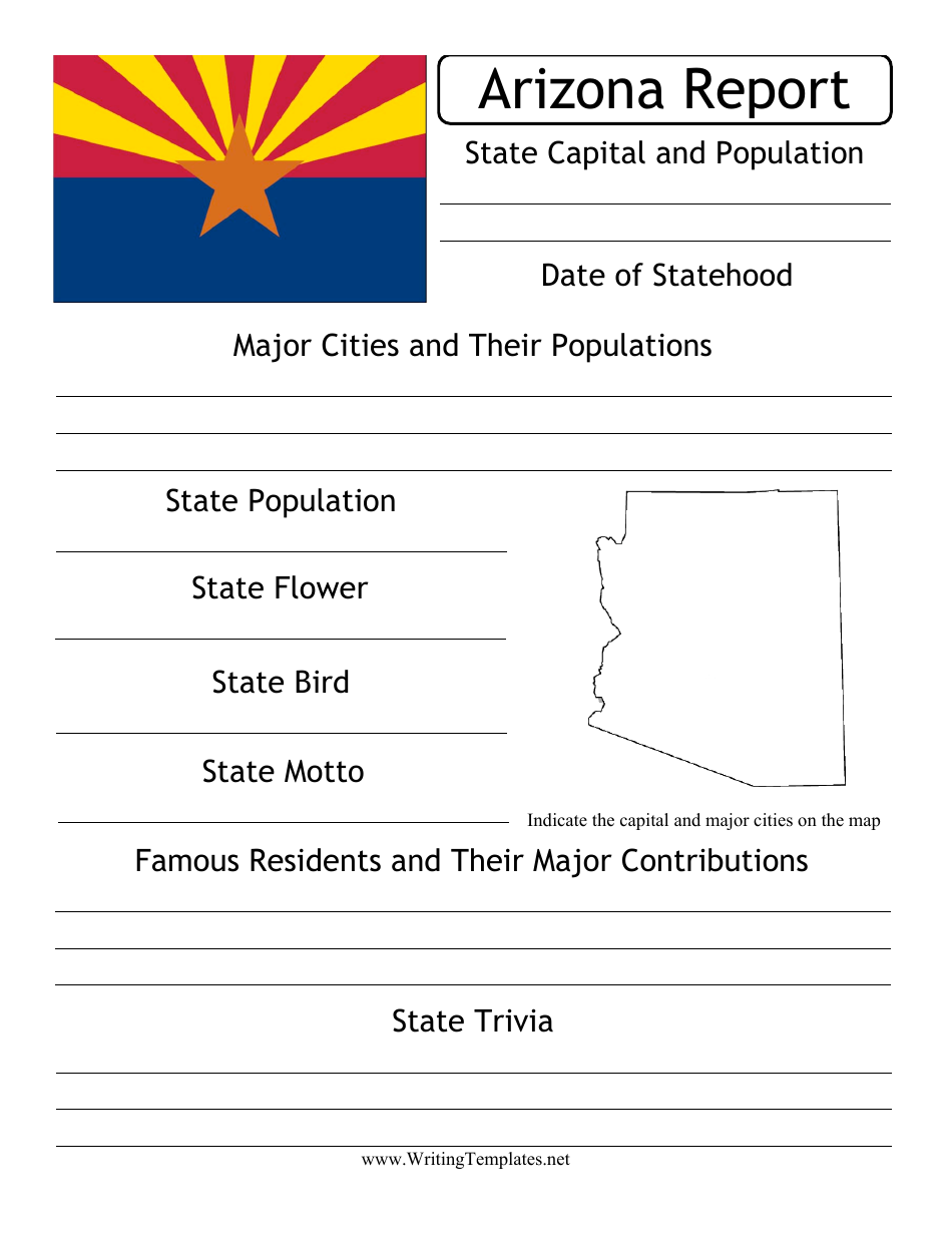 State Research Report Template - Arizona, Page 1