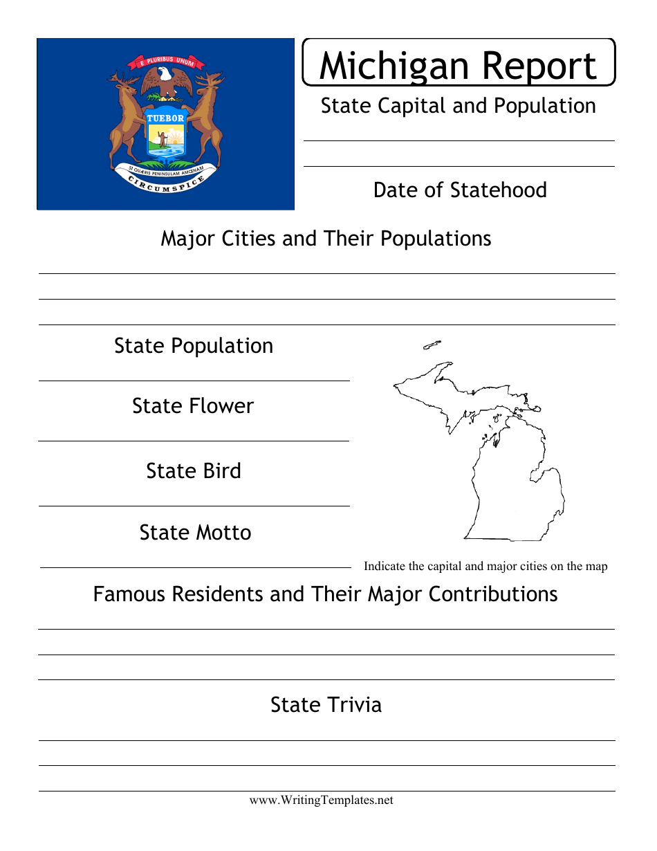 State Research Report Template - Michigan, Page 1