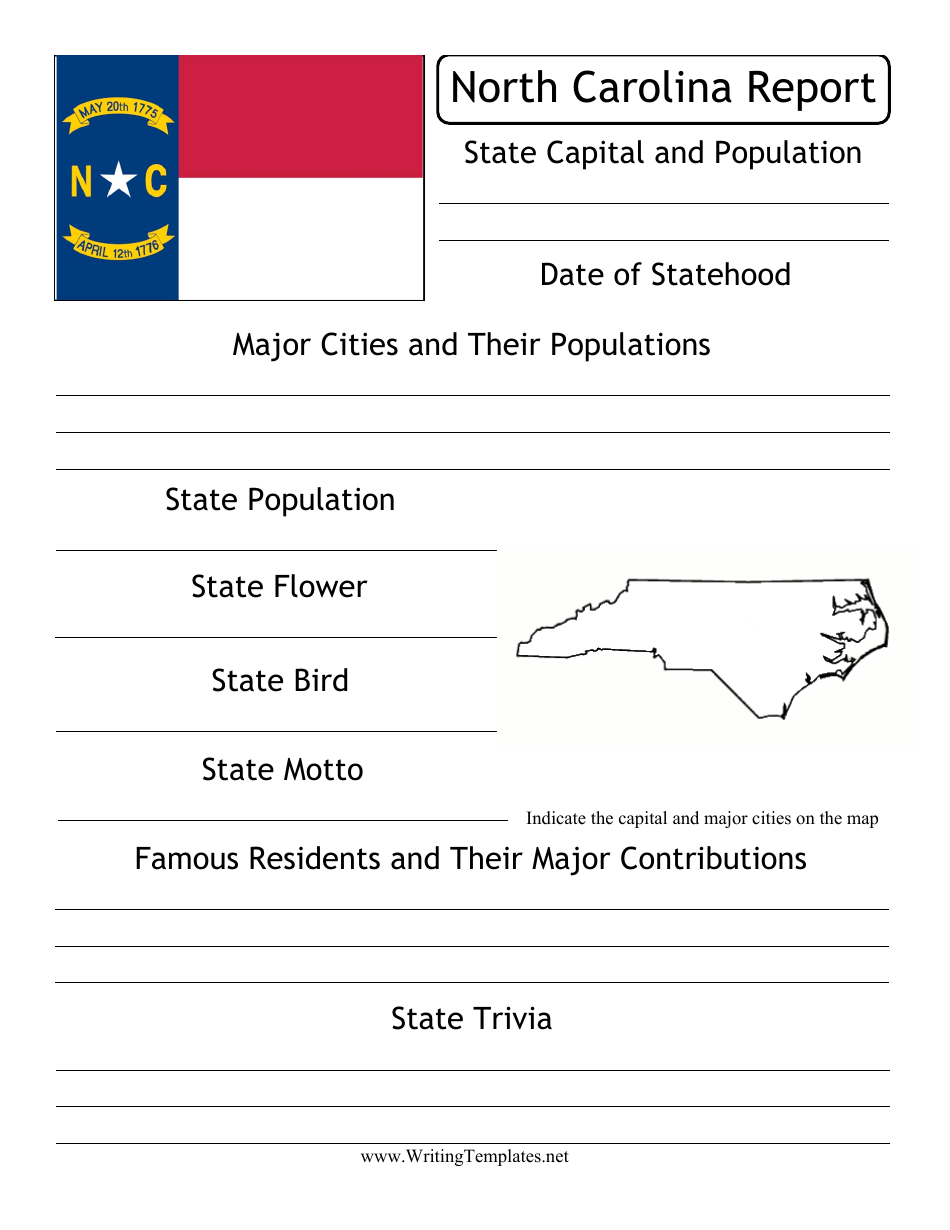 State Research Report Template - North Carolina, Page 1