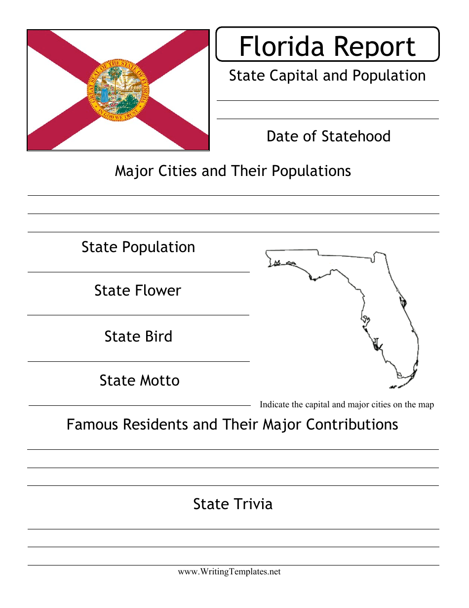 Florida State Research Report Template Download Printable PDF In State Report Template