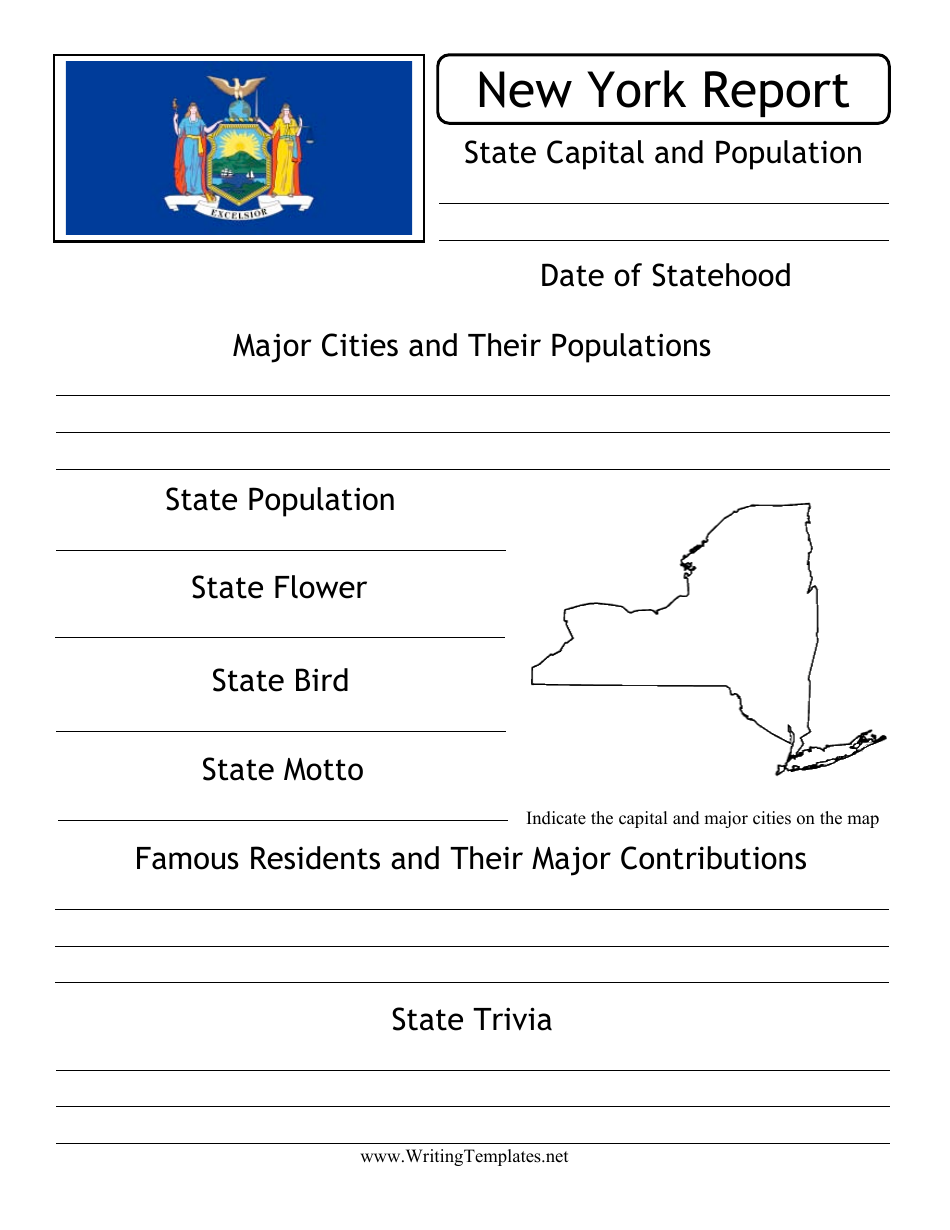 State Research Report Template - New York, Page 1