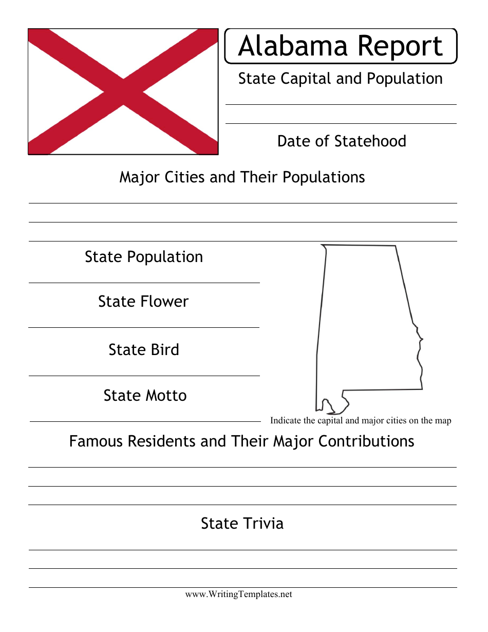 State Research Report Template - Alabama, Page 1