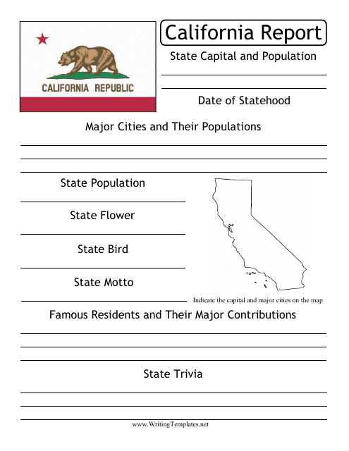 State Research Report Template - California Download Pdf