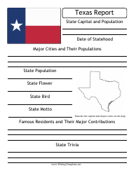 Document preview: State Research Report Template - Texas