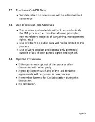 Interest-Based Bargaining (Ibb) Process Agreement Template, Page 4