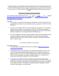 Sample Advanced Life Support Affiliation Agreement Template