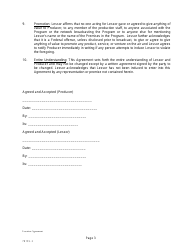 Location Agreement Template, Page 3