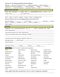 Pediatric Intake Form - Colorado, Page 2
