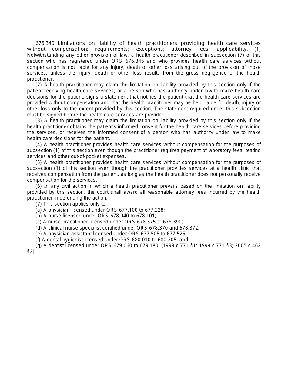 Volunteer License Application Form - Oregon, Page 4