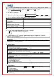 Dubai Visa Application Form