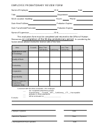 Employee Probationary Review Form, Page 2