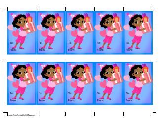 Document preview: Birthday Girl Presents Gift Tag Template