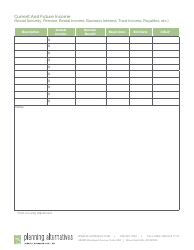 &quot;Asset and Liability Worksheet Template - Planning Alternatives&quot;, Page 4