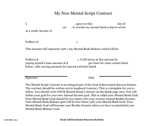 Mental Script Contract Template