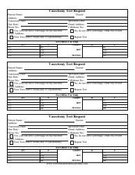 Document preview: Vasectomy Test Request Form
