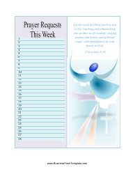 &quot;Prayer Requests Form&quot;