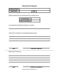 Document preview: Salary Review Request Form