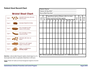Document preview: Patient Stool Record Chart Template - Ehealth Saskatchewan - Saskatchewan, Canada