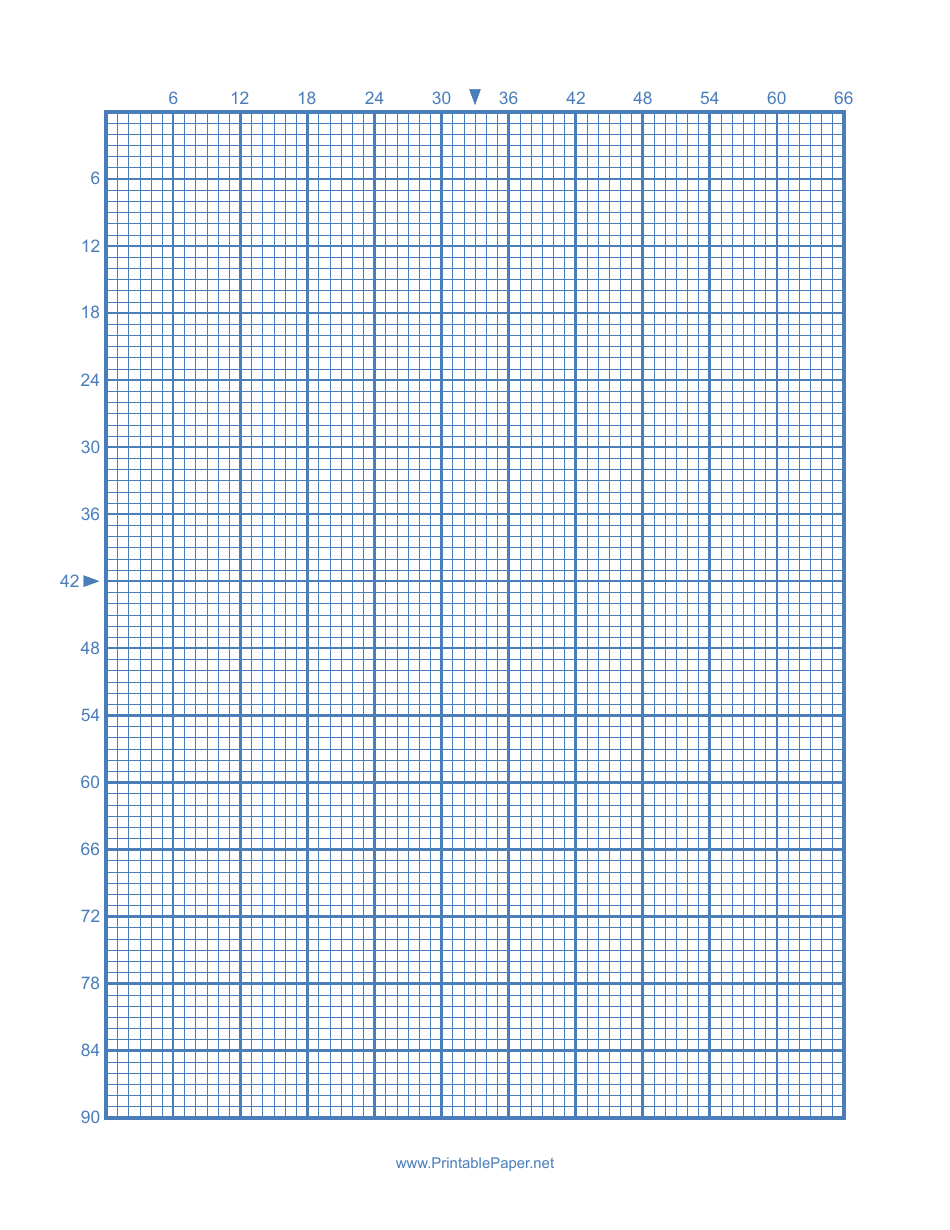 Blue Cross-stitch 6 Lines Per Division Graph Paper Template