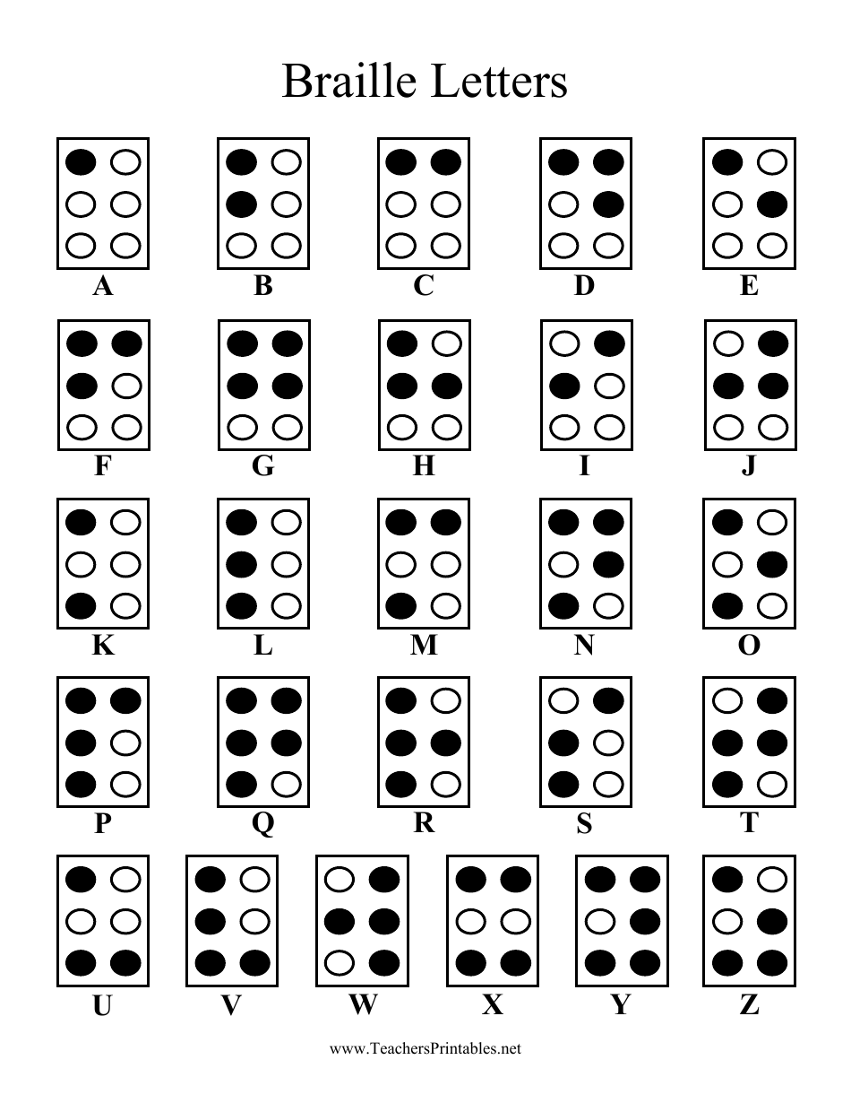 Braille Alphabet Letter Chart Preview Image