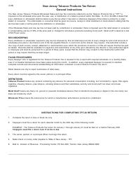 Form TPT-20 Tobacco Products Tax Return - New Jersey, Page 2