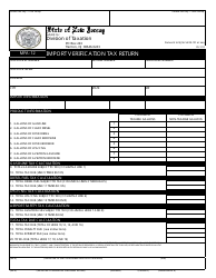 Document preview: Form MFA-12 Import Verification Tax Return - New Jersey