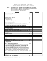 Form SF-279 &quot;Federal Procurement Data System (Fpds) Individual Contract Action Report (Icar)&quot;