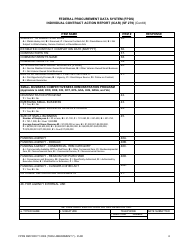 Form SF-279 Federal Procurement Data System (Fpds) Individual Contract Action Report (Icar), Page 3