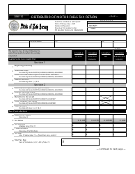 Document preview: Form DMF-10 Distributor of Motor Fuels Tax Return - New Jersey