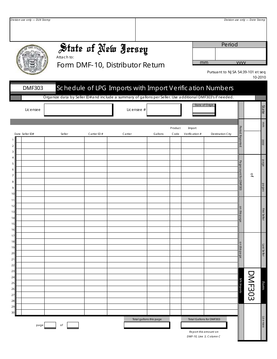 Form DMF-10 Distributor of Motor Fuels Tax Return - New Jersey, Page 26