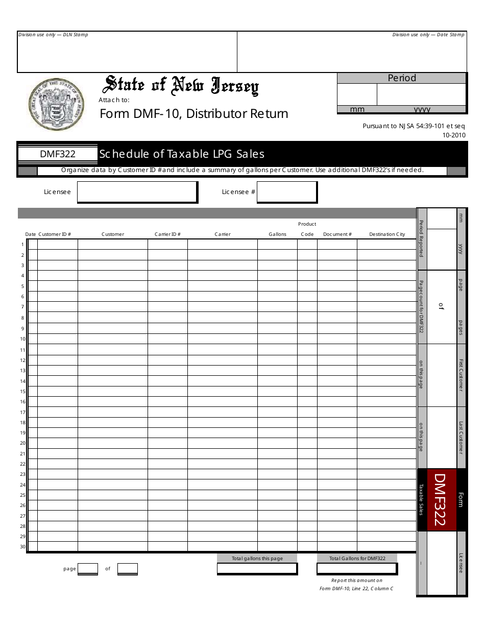 Form DMF-10 Distributor of Motor Fuels Tax Return - New Jersey, Page 32
