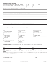 &quot;Volunteer Application Form&quot; - City of Vaughan, Ontario, Canada, Page 2