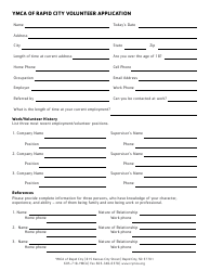 Volunteer Application Form - Ymca of Rapid City - Rapid City, South Dakota, Page 5