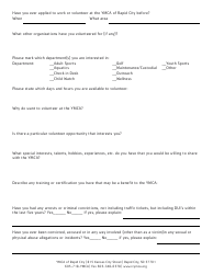Volunteer Application Form - Ymca of Rapid City - Rapid City, South Dakota, Page 6