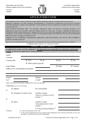 Application Form for a Commercial Activity - Valletta, Malta