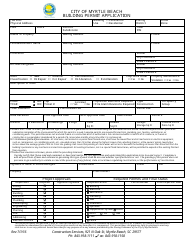 Commercial and/or Residential Permit Forms - City of Myrtle Beach, South Carolina, Page 2