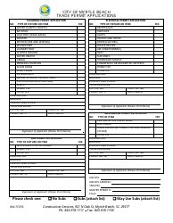 Commercial and/or Residential Permit Forms - City of Myrtle Beach, South Carolina, Page 3