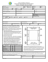 Commercial and/or Residential Permit Forms - City of Myrtle Beach, South Carolina, Page 4