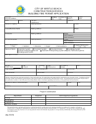 Commercial and/or Residential Permit Forms - City of Myrtle Beach, South Carolina, Page 5